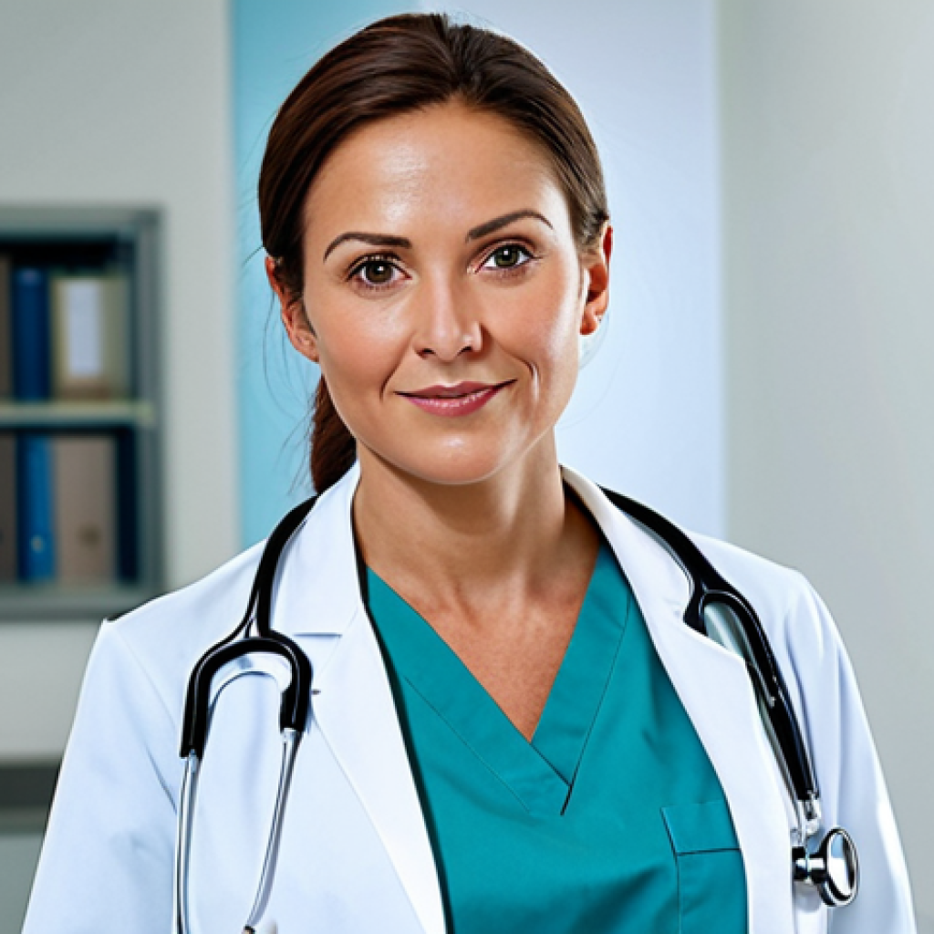 합성생물학 응용 분야 - **Prompt:** "A professional female doctor in a clean, modern hospital, wearing a fully clothed lab c...