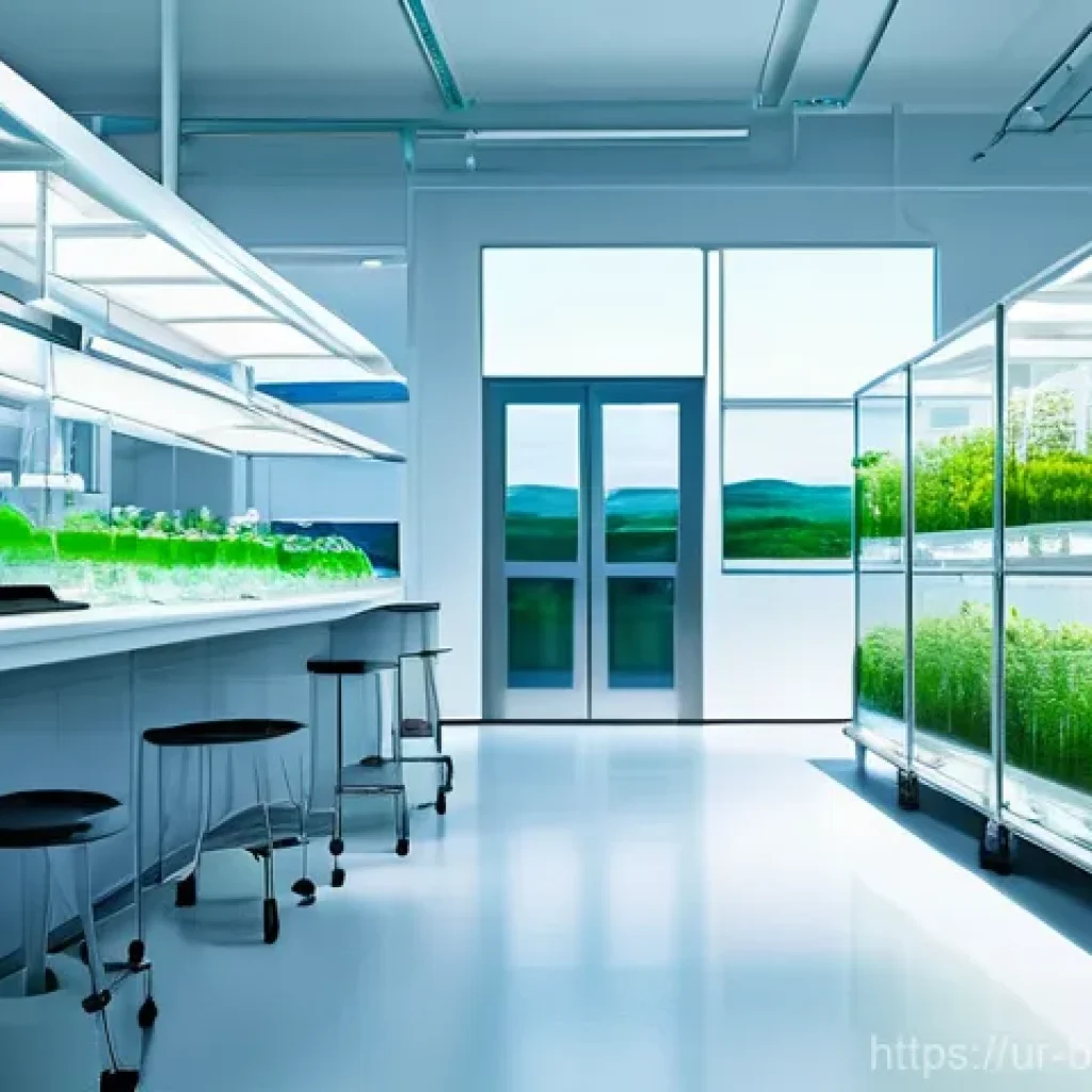 바이오화학 산업 동향 - **Prompt 1: Green Chemistry for a Sustainable Future**
    A futuristic, clean biochemical research ...