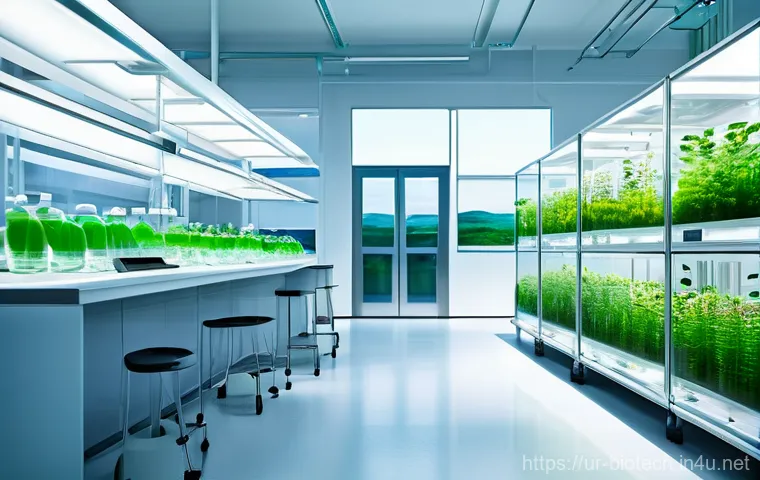 바이오화학 산업 동향 - **Prompt 1: Green Chemistry for a Sustainable Future**
    A futuristic, clean biochemical research ...