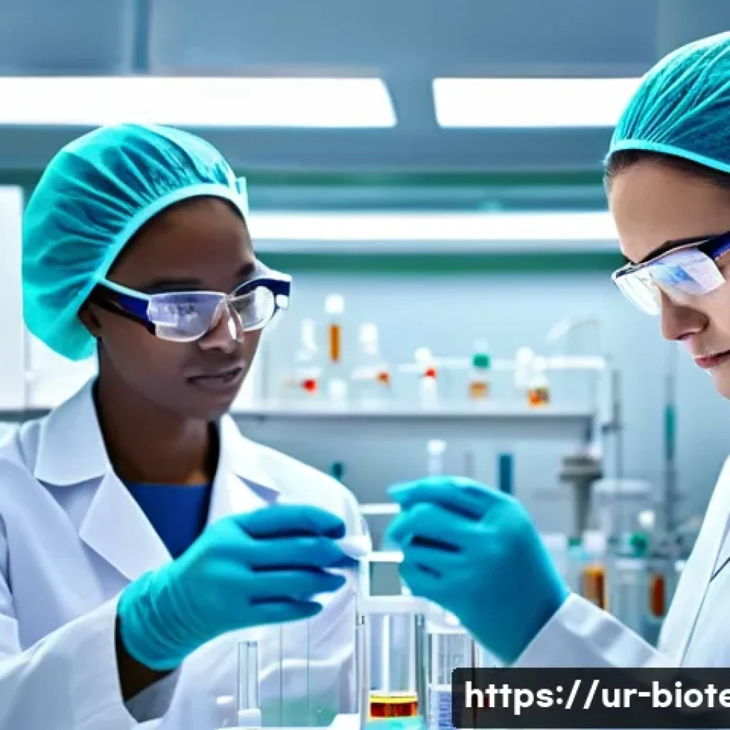 바이오 공정 기술 - **Bioprocess in a State-of-the-Art Healthcare Lab**
    A bright, ultra-modern bioprocess research l...