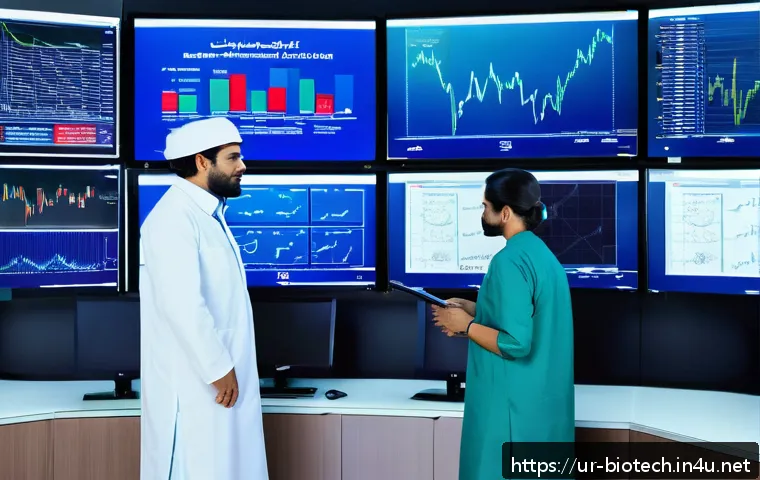 바이오테크 IPO 기업 - A sophisticated biotechnology laboratory setting in Pakistan, featuring a diverse team of experience...